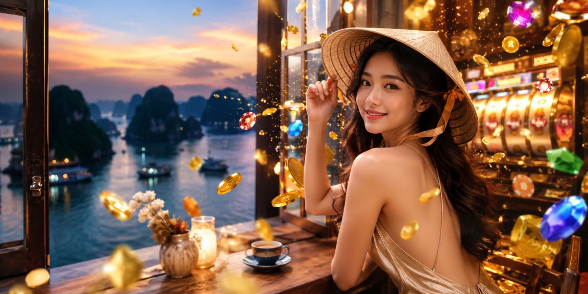 Người chơi slot game Nổ Hũ trên thuyền tại Vịnh Hạ Long với ffh4x