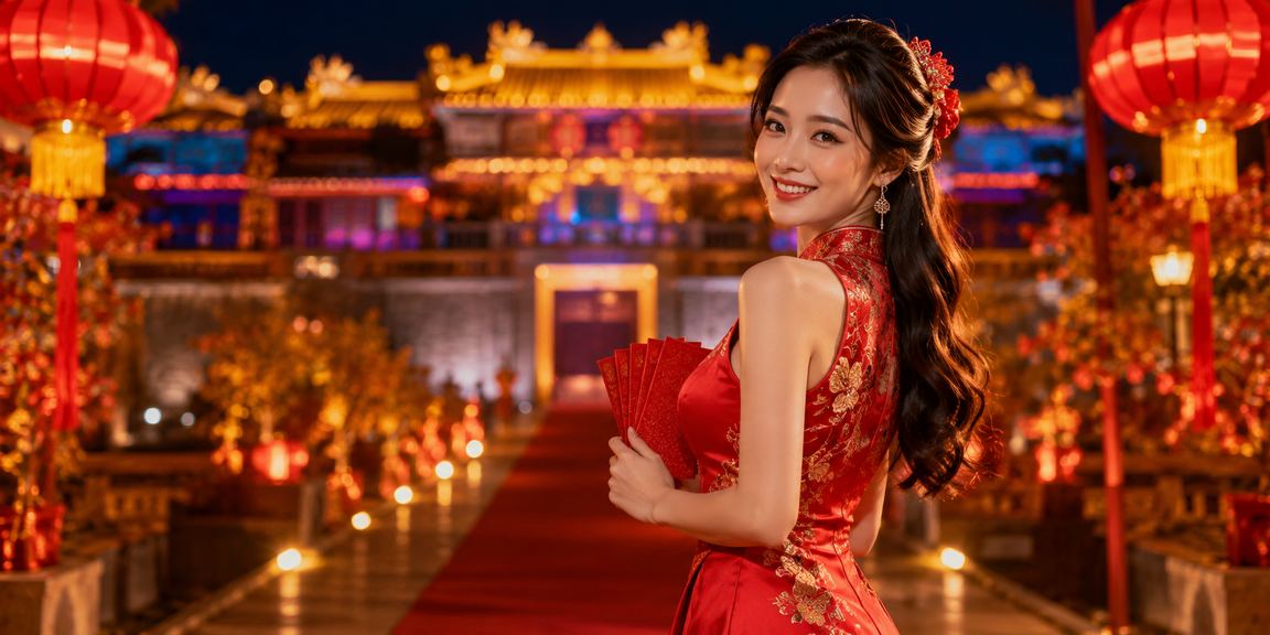 Đèn lồng và phong bì đỏ trang trí lễ hội tại Huế mang không khí thưởng thể thao